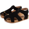 image:imageBMCiTYBM Toddler Boys Girls Sandals Open Toe Arch Support Slides Adjustable Straps Cork Footbed Slippers for Indoor Outdoor2black