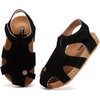 image:imageBMCiTYBM Toddler Boys Girls Sandals Open Toe Arch Support Slides Adjustable Straps Cork Footbed Slippers for Indoor Outdoor2black