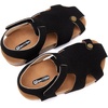 image:imageBMCiTYBM Toddler Boys Girls Sandals Open Toe Arch Support Slides Adjustable Straps Cork Footbed Slippers for Indoor Outdoor2black