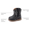 image:imageBMCiTYBM Baby Cowboy Cowgirl Boots Infant Girl Western Shoes All SeasonsGlitterblack
