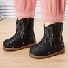image:imageBMCiTYBM Baby Cowboy Cowgirl Boots Infant Girl Western Shoes All SeasonsGlitterblack
