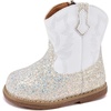 image:imageBMCiTYBM Baby Cowboy Cowgirl Boots Infant Girl Western Shoes All SeasonsGlitterwhite