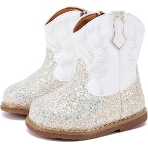 image:imageBMCiTYBM Baby Cowboy Cowgirl Boots Infant Girl Western Shoes All SeasonsGlitterwhite